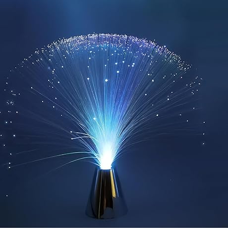 2Pcs 13’’ inch LED Colourful Changing Fibre Fiber Optic Fountain Night Light...