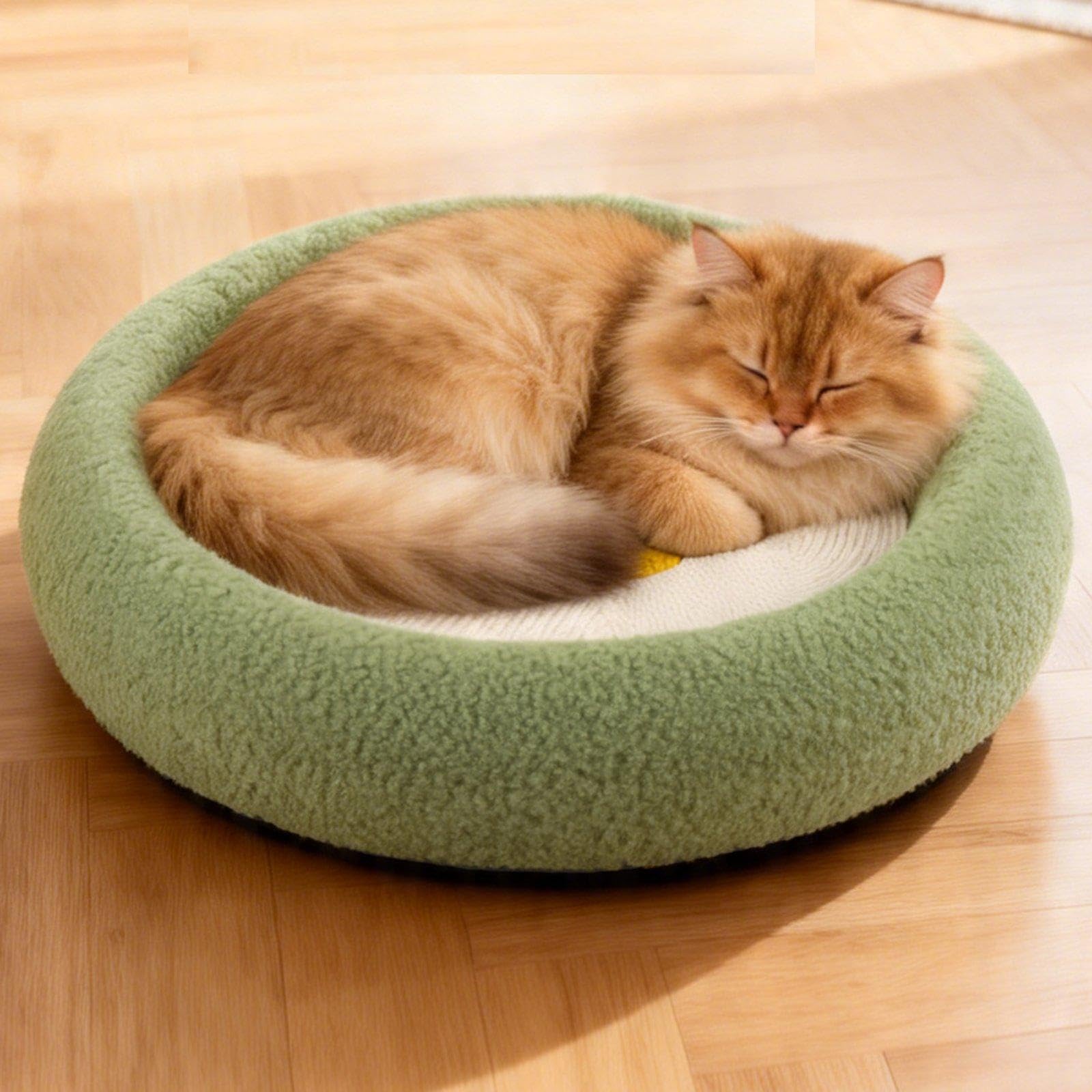 Kratzbrett, Kratzschale, Krallenschleifbrett, rundes Katzenspielzeug, Nest, Möbelschutz, 50 cm Durchmesser