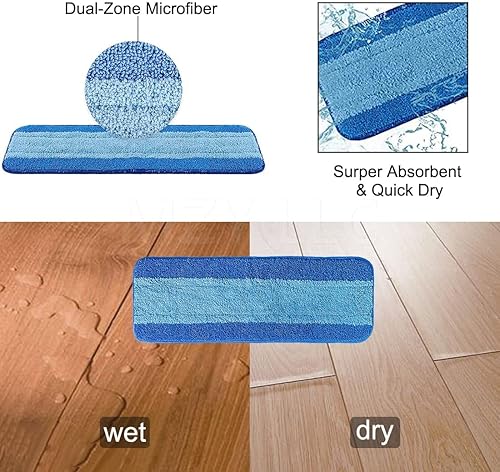 Miniatura 10 de MZY LLC 6 almohadillas de limpieza de microfibra para Bona, almohadillas lavables y reutilizables para limpiador de suelos de madera dura Bona,