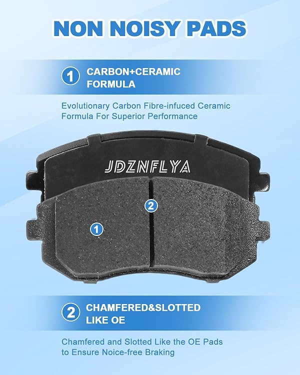 D929 D1114 Front Rear Ceramic Brake Pads for 2009-2013 Subaru Forester, 2008-2011 2013 Subaru Impreza, 2005-2013 Legacy Outback 2005-2013 Disc Brake Pads by JDZNFLYA - Image 4