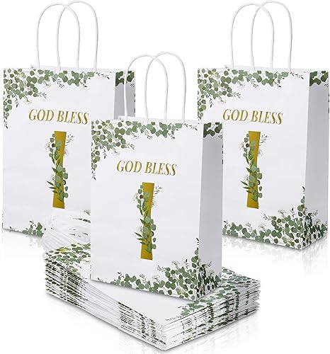 Miniatura 3 de Meanplan Regalos de primera comunión para niños y niñas, pequeñas bolsas de regalo para fiestas religiosas, regalo de Cristo, bolsas de regalo de