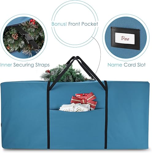 Miniatura 7 de Hearth & Harbor Bolsa de almacenamiento para árbol de Navidad, caja de almacenamiento impermeable para árbol de Navidad, bolsa impermeable para