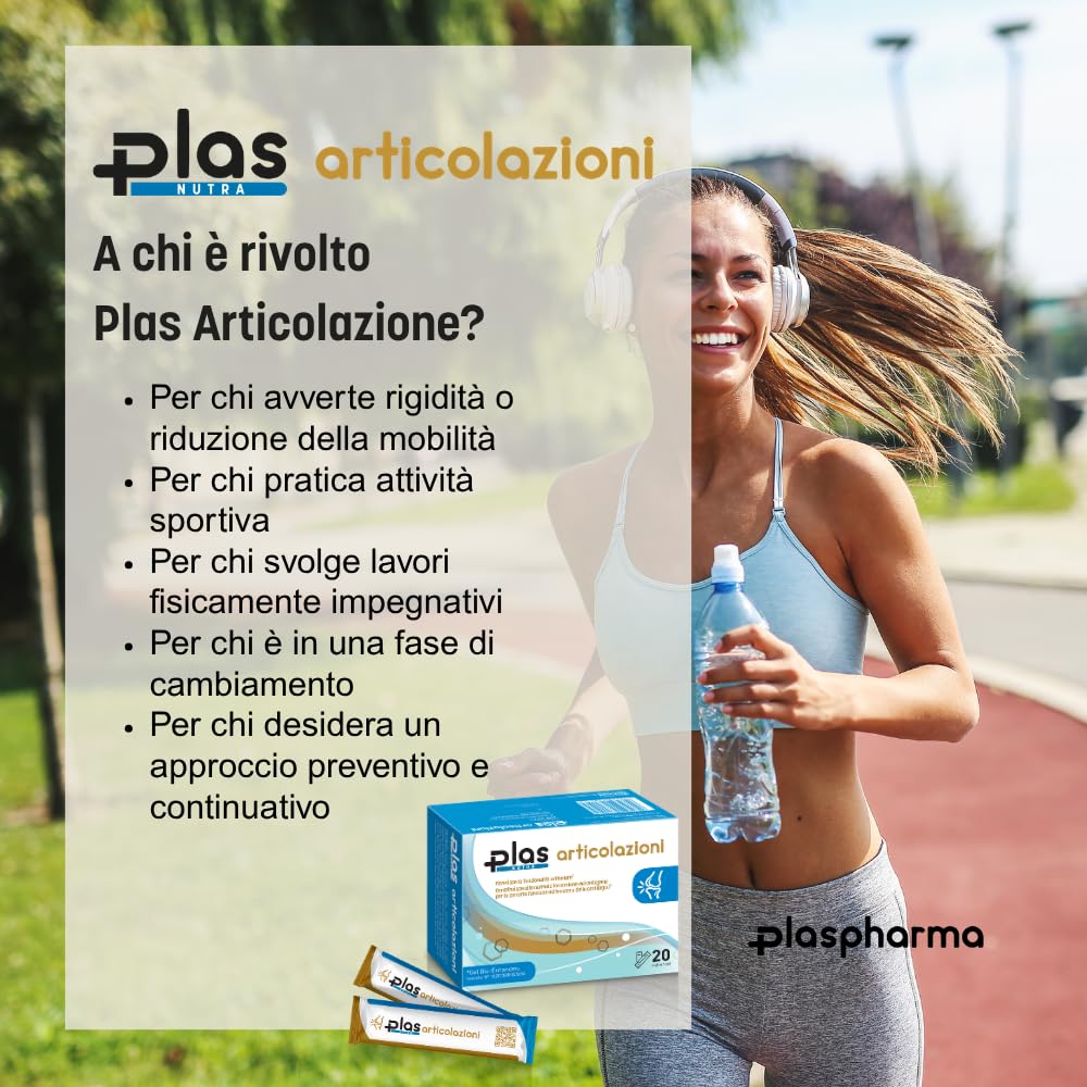 Articolazioni - Integratore con Glucosamina, Condroitina, Boswellia 600 mg, Acido Ialuronico, Collagene Tipo II, Vitamina C - 20 Stick Pronti all'Uso, Gel Bio-Enhancer® Brevettato, Vegano