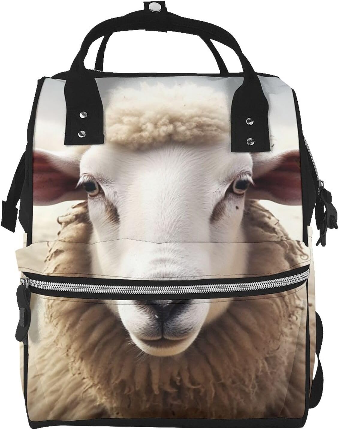 Sheep Diaper Bag Large Capacity Travel Backpack