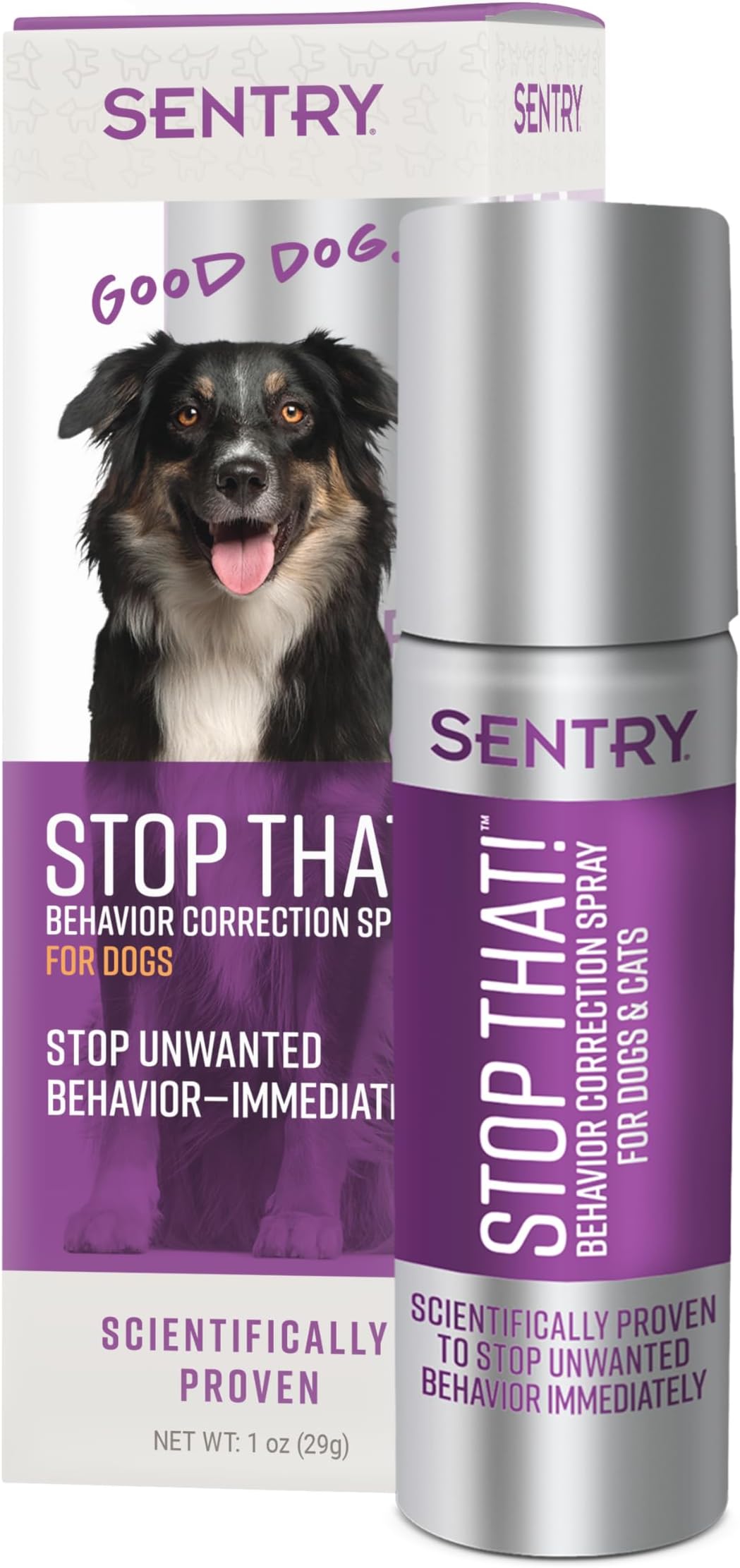 Pet Care Stop That! Behavior Correction Spray for Dogs, Easy Spray Application, Noise and Pheromones Help Eliminate Excessive Barking, Marking, Jumping, and Other Unwanted Behaviors