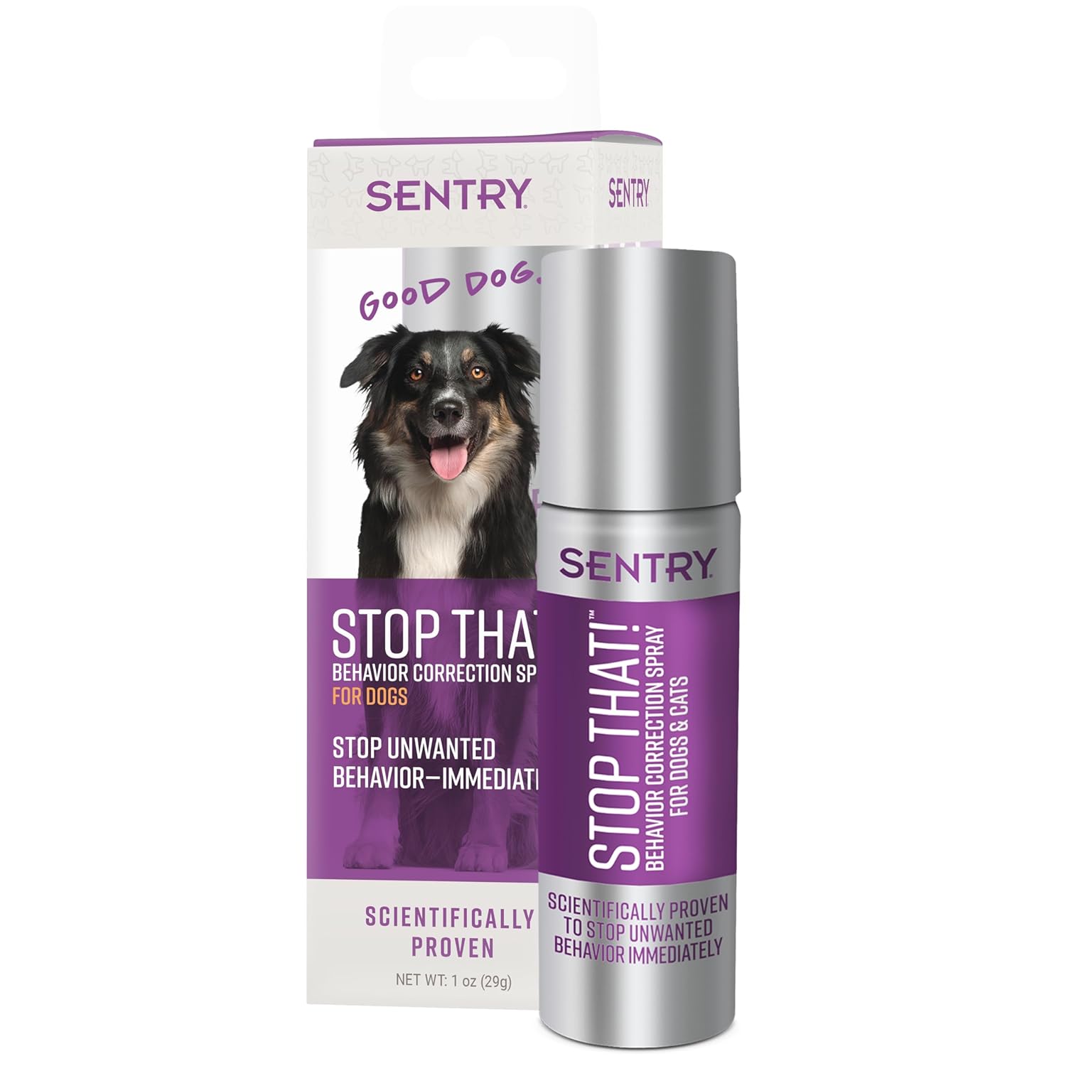 Sentry Pet Care Stop That Behavior Correction Spray for Dogs Easy Spray Application Noise and Pheromones Help Eliminate