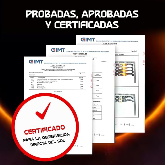 Galaxium Gafas Eclipse Solar Homologadas, ISO 12312-2, 6/12/25/50/100 Pack