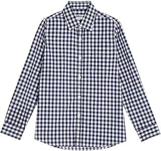 Boys' Dress Shirt Long Sleeve Plaid Button Down Poplin Shirts