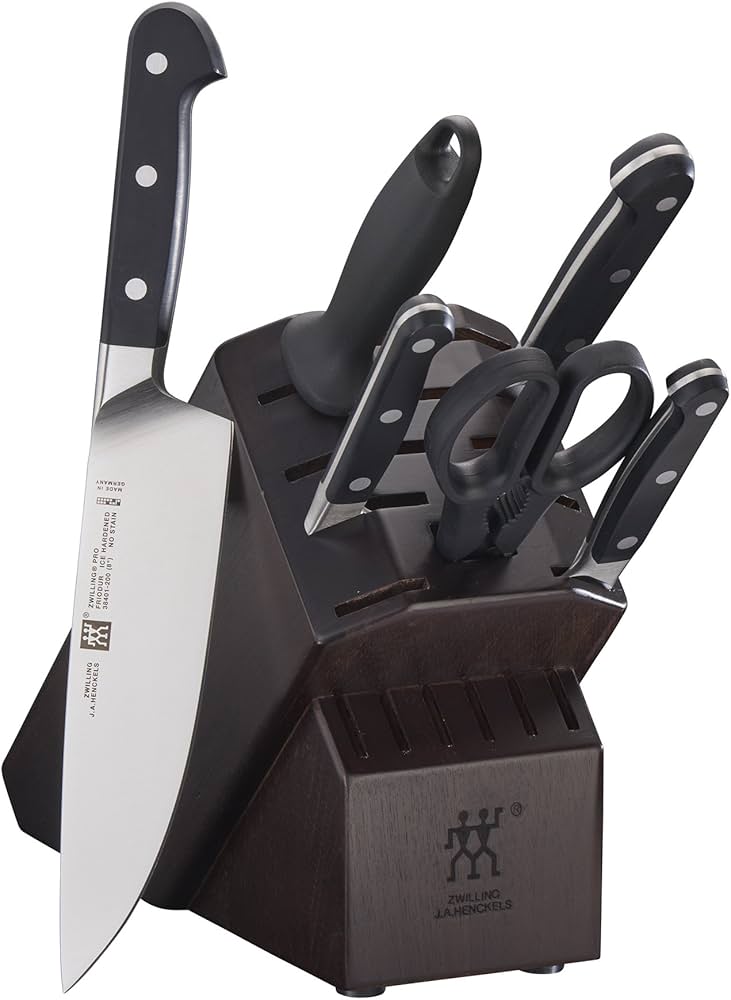 Amazon.com: ZWILLING Pro 7-pc Knife Block Set - Walnut: Home & Kitchen Amazon.com: ZWILLING Pro 7-pc Knife Block Set - Walnut: Home & Kitchen