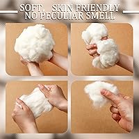 Vista 3 de Wesnoy 1000g/2.2lb de Relleno de Algodón para Animales de Peluche, Almohada Suave, Relleno de Fibra de Algodón Natural, para Juguetes, Decoraciones