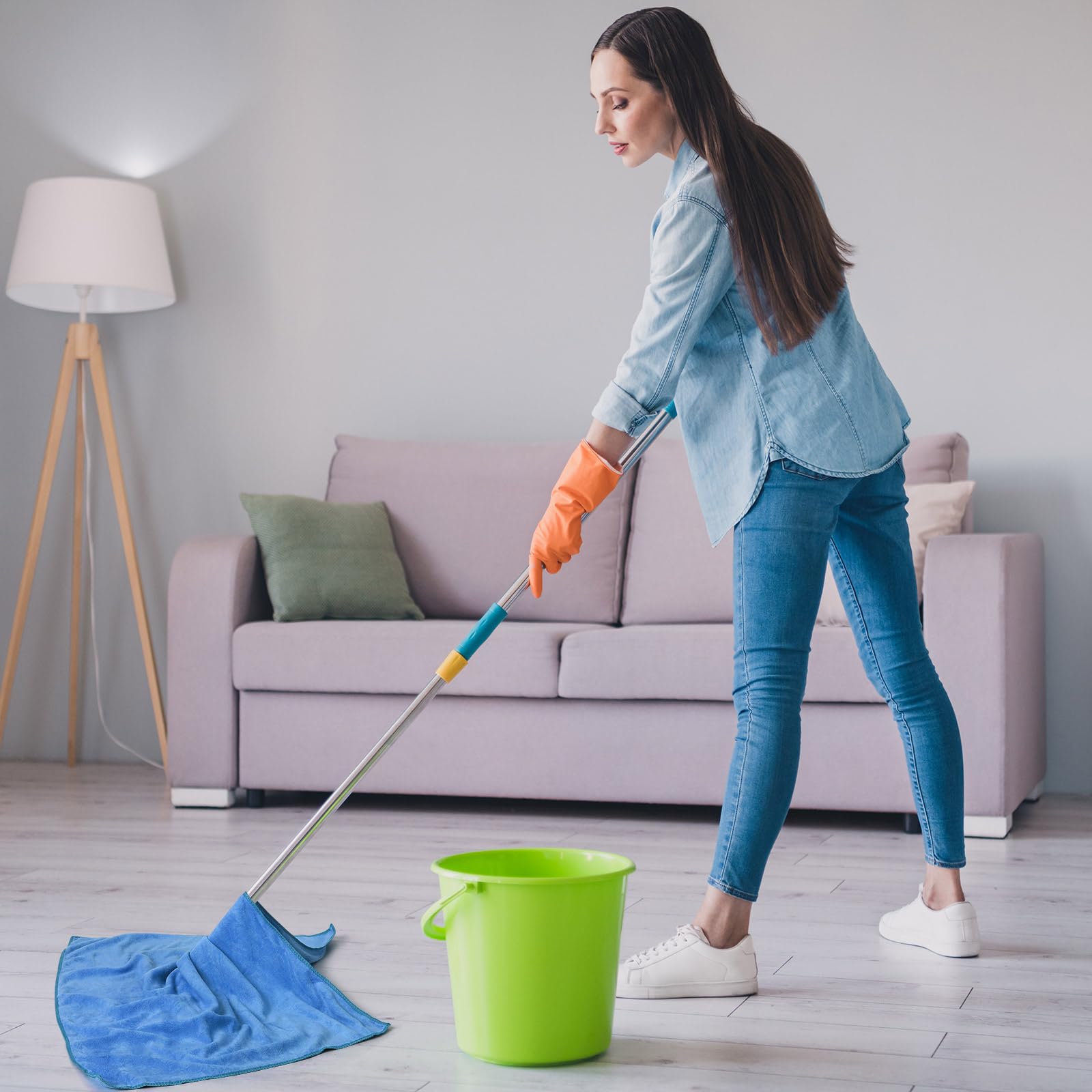 SmoothNovelty 10 paños de limpieza de microfibra extra grandes de 30 x 20 pulgadas, toalla de microfibra para piso, reutilizable, lavable, sin pelusas, trapo para limpiacristales, fregonas, ventanas