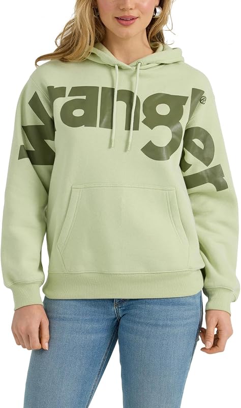 Wrangler buzo con capucha y logo retro para mujer