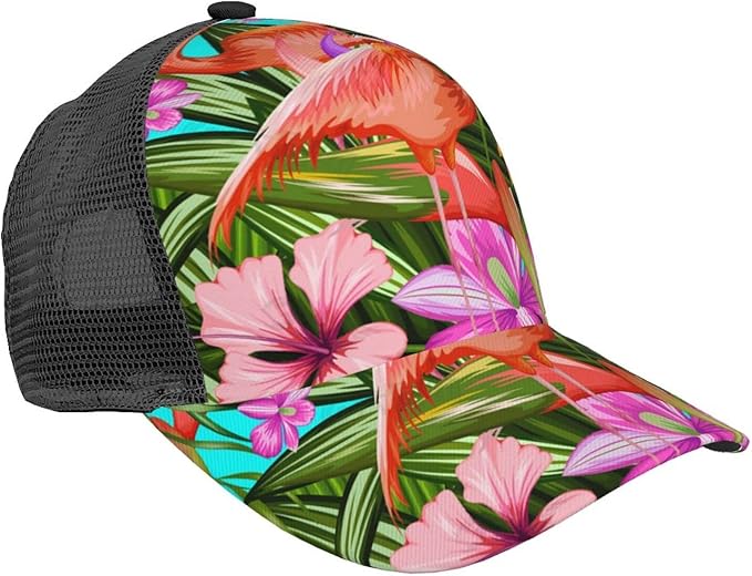 Amazon フラミンゴのイラスト キャップ メッシュキャップ 鳥打ち帽 ハンチング帽子 サンバイザー 野球帽 通気 おしゃれ カジュアル コーデやすい ワークキャップ アウトドア プレゼント 紫外線対策 サイズ調節可能 自転車 バイク 登山 釣り 旅行 男女兼用 キャップ 通販