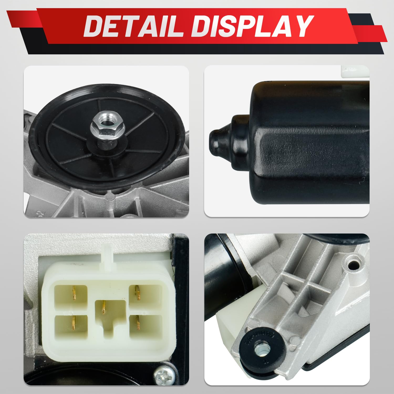 Upgraded Front Windshield Wiper Motor Compatible with Chevrolet Blazer S10 GMC Jimmy Sonoma 1998-2004 Isuzu Hombre 1998-2000 Oldsmobile Bravada 1998-2001 Replace 401030 851030 12365319