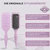 Premium Curling Brush - Curly Hair Brush - Organic Hair Brush without Pulling - Boar Bristles Brush - The Original 3-in-1 Styling Brush for Trendy Curls Hairstyles (Lilac)