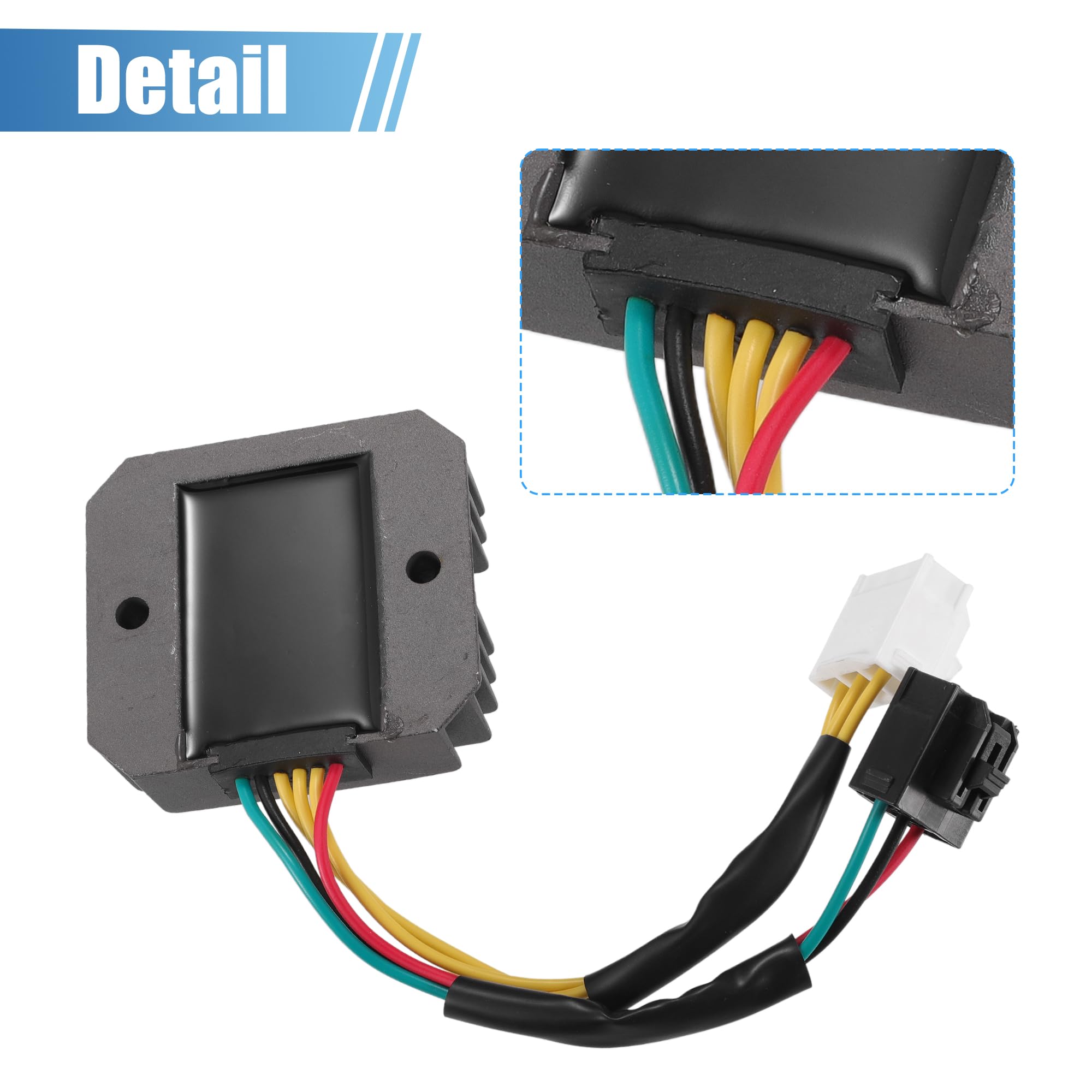 A ABSOPRO Regolatore Di Tensione Rettificatore Per Honda SH125i 05-13 | Metallo, Plastica, Nero, Grigio, 89x80x27.5mm, OE 31600KTF641, Foro 7.6mm, Per Honda SH150i 05-09, SH150iA/A.C 10-12