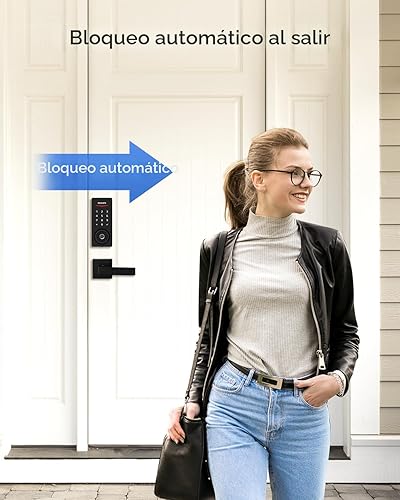 Miniatura 7 de Philips Cerradura de puerta inteligente Wi-Fi, cerradura de puerta de entrada sin llave con control de aplicación, identificación de huellas