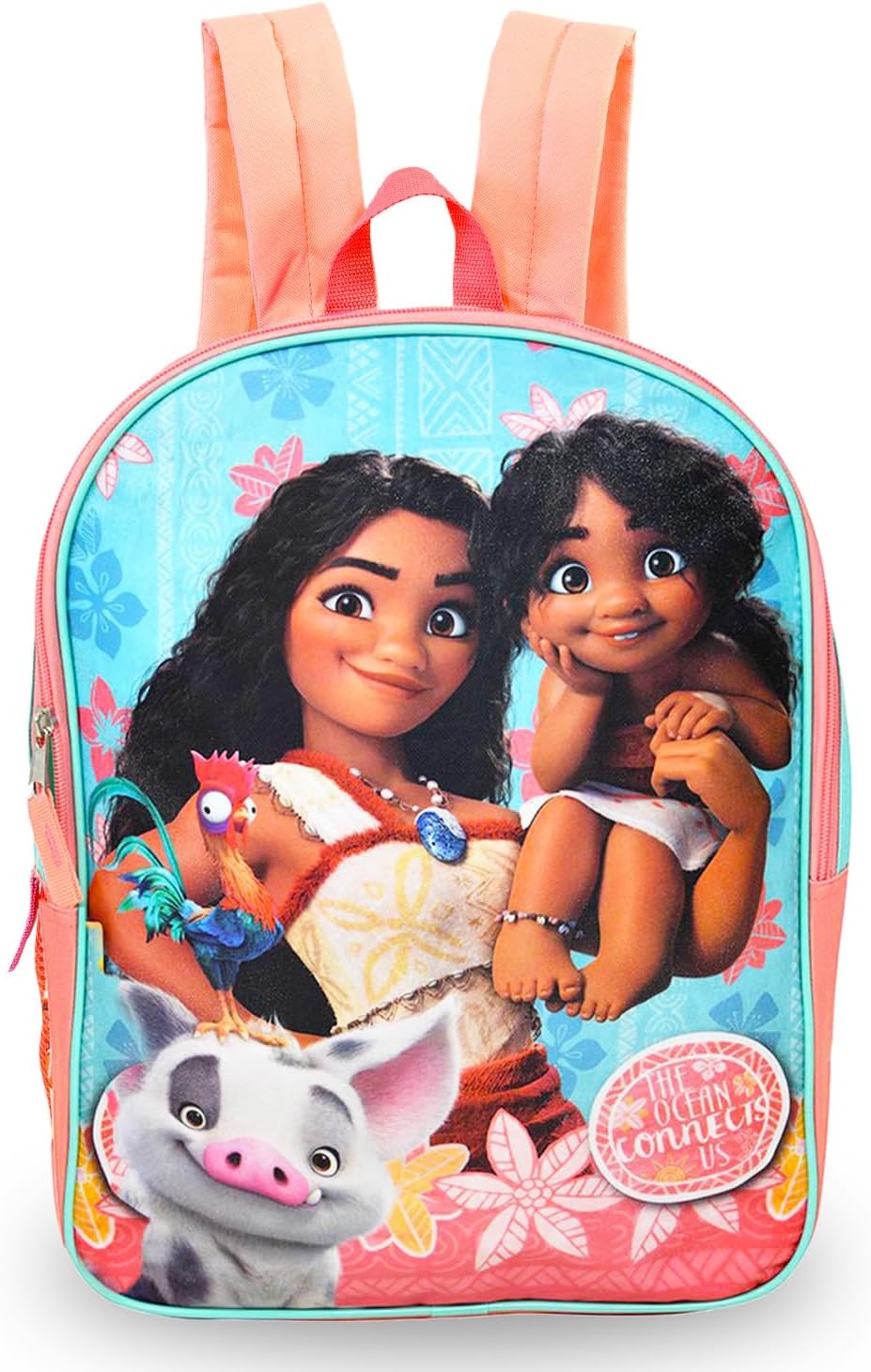 Disney Moana Backpack with Lunch Box Set - Bundle with 15" Backpack, Lunch Bag, Stickers, Water Bottle, More | Moana School Bag for Girls, Kids