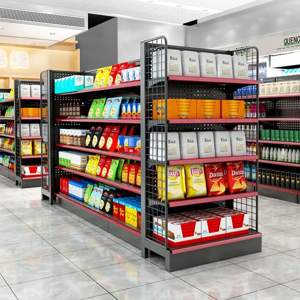 5 Tier Supermarket Shelf, Heavy Duty Storage Shelves, Metal Shelving Unit, for Kitchen, Store,Garage Organization, 78*40*165cm