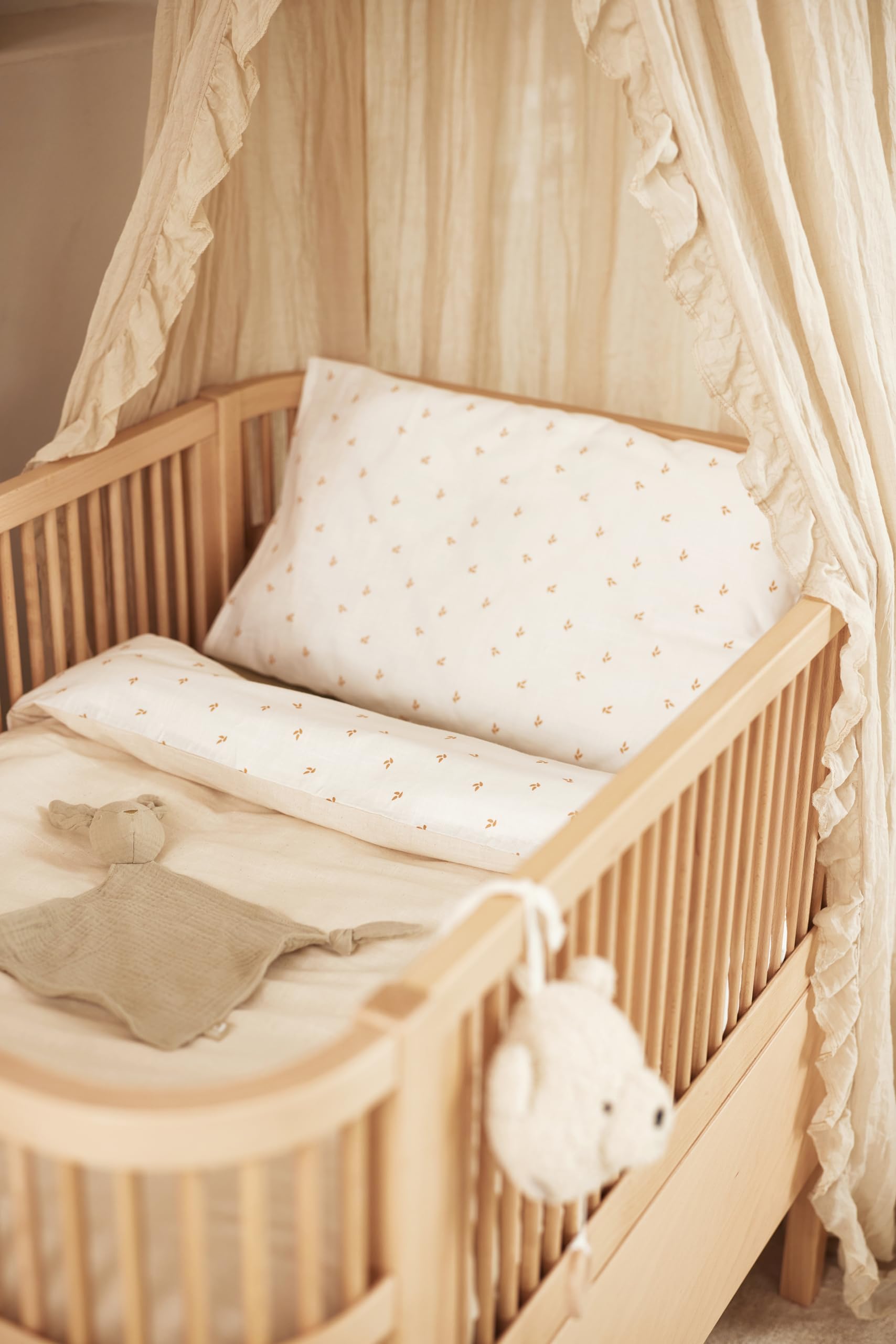 Jollein Chusta do przytulania dla niemowląt – Bunny Ears, oliwkowa zieleń – 100% bawełna – chusta do wąchania – certyfikat Öko-Tex – oliwkowa zieleń