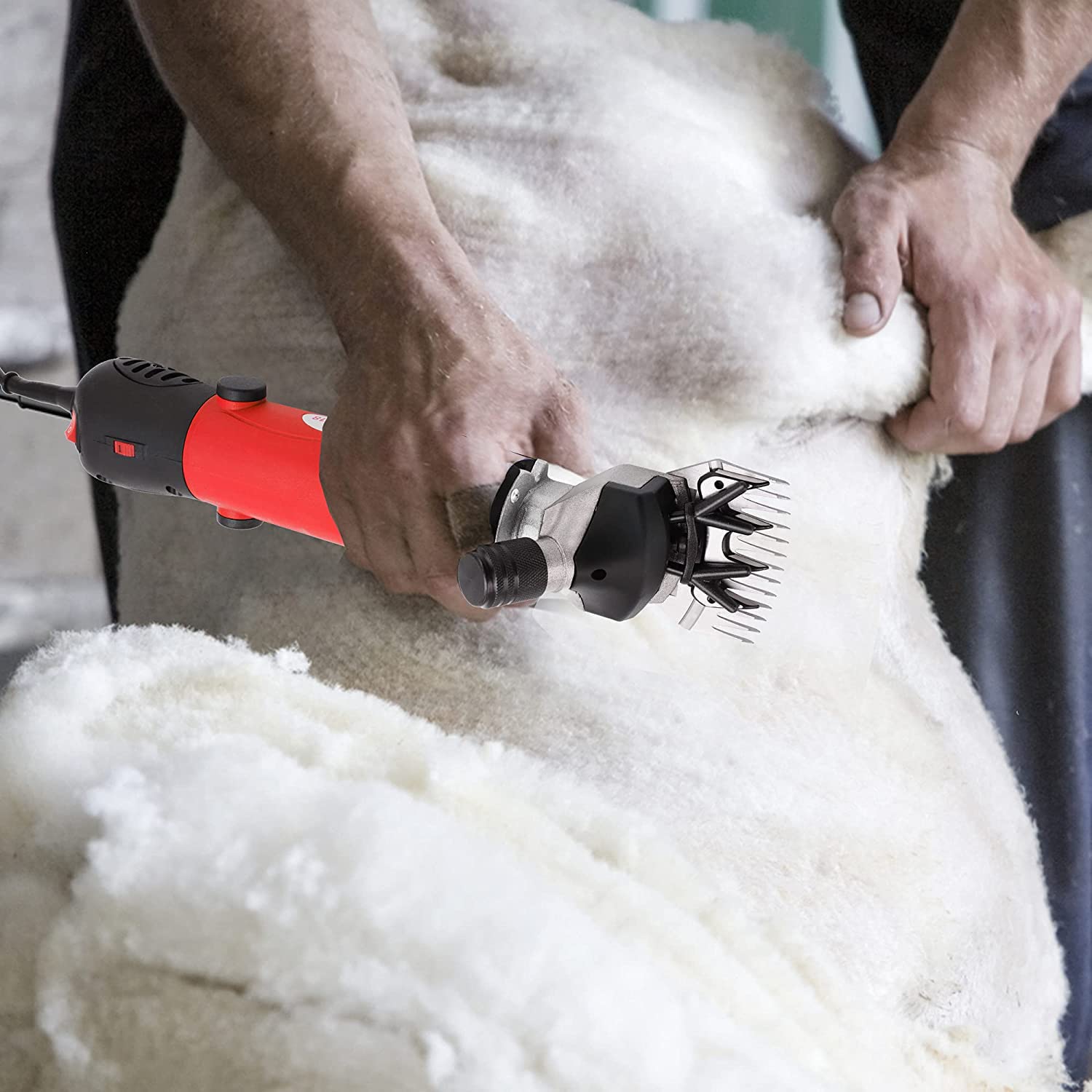 110 v/220 v elektryczne nożyce do strzyżenia owiec Regulowana prędkość maszynka do strzyżenia wełny Pielęgnacja zwierząt Maszyna do strzyżenia Heavy Duty Farm Strzyżenie zwierząt hodowlanych, żółty