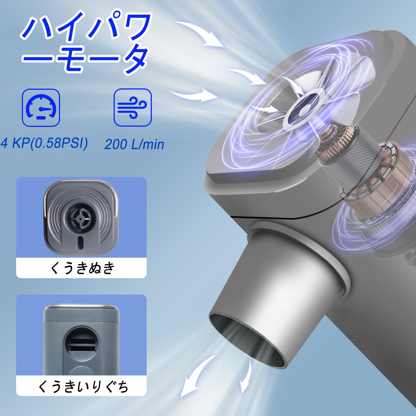 Amazon.co.jp: OLTITO エアーポンプ 電動 USB充電式 空気入れ