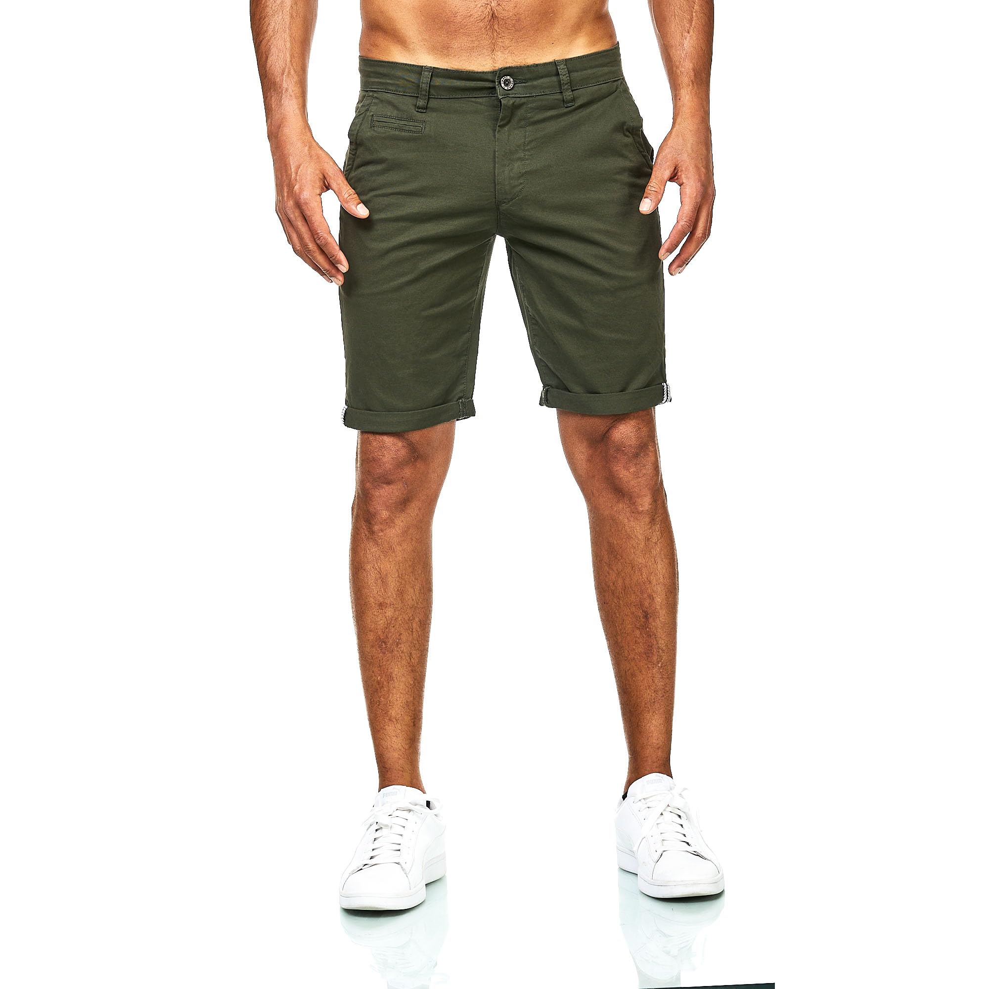 D’MARO Herren Chino Shorts Slim Fit – Sommerhose mit Stretch – Bequeme Bermuda aus Baumwolle – Pflegeleicht & Modern