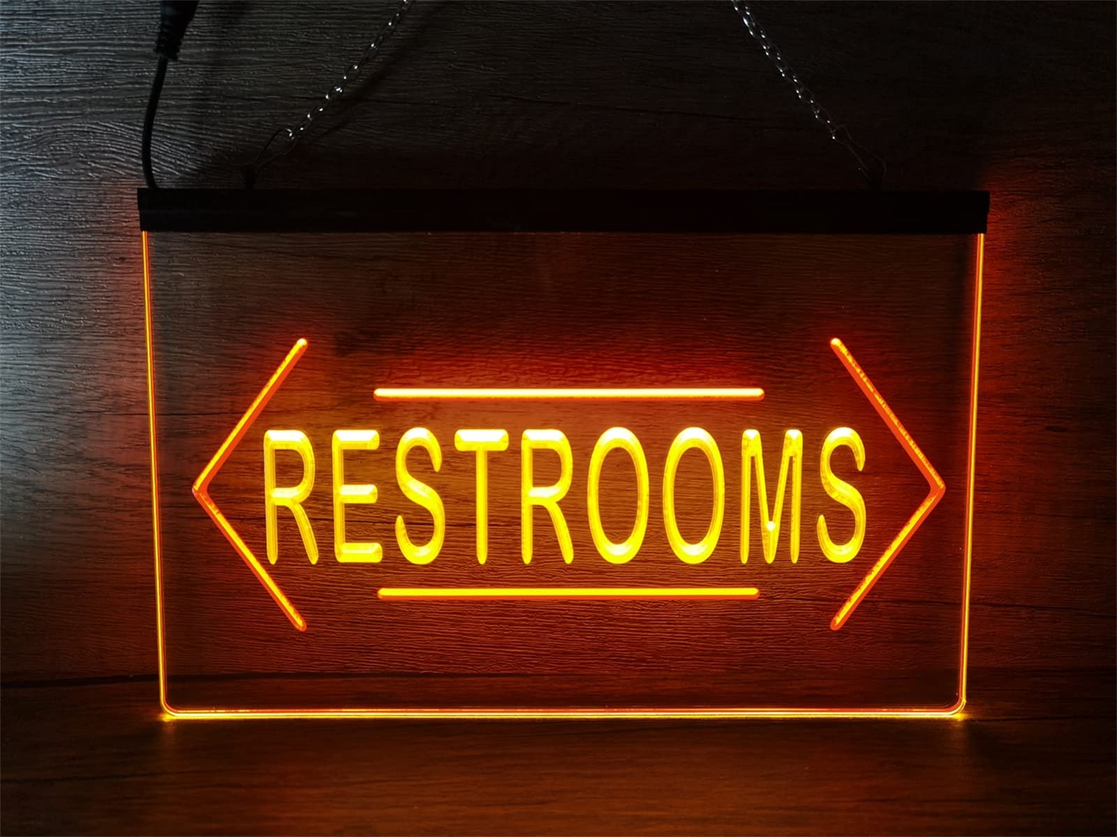 REWIS Restroom Arrow LED Neon Signs