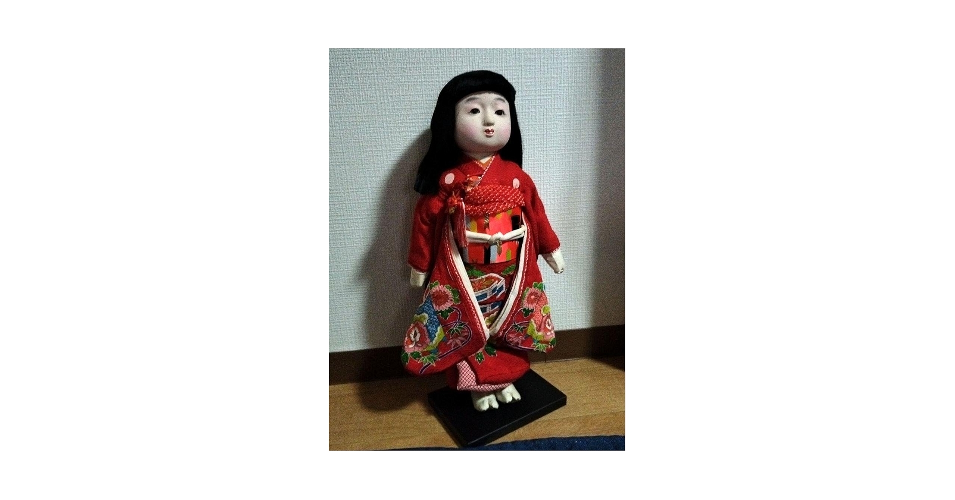まあ可愛い　小さ目　古い市松人形　３５ｃｍ位　明治　大正　オープンマウス　人毛 まあ可愛い 小さ目 古い市松人形 35cm位 明治 大正 オープン