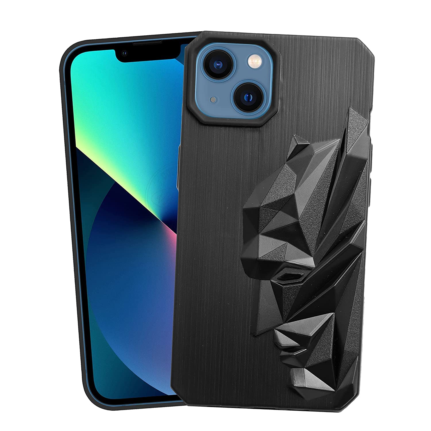 Bkandy 3D Bat Man Face Mask Black Back Cover Made with Shockproof TPU Silicon Material Suitable for (iPhone 13) (B0BYP2KP18) Amazon Price History, Amazon Price Tracker