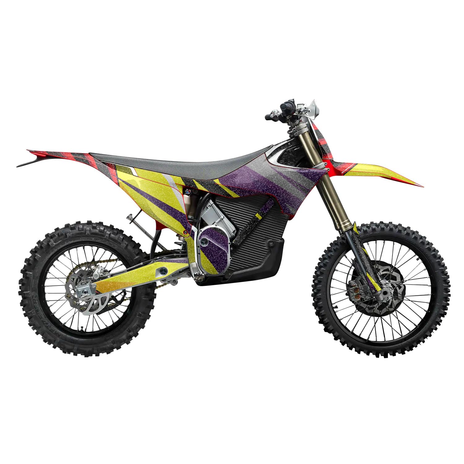Glossy Glitter Stark Varg MX 2023-2025 Graphics Kit Wrap - Feather Shards - Varg MX Skin - Premium 3M Vinyl Protective Wrap Decal Cover - Easy to Apply | Crafted in The USA by MightySkins