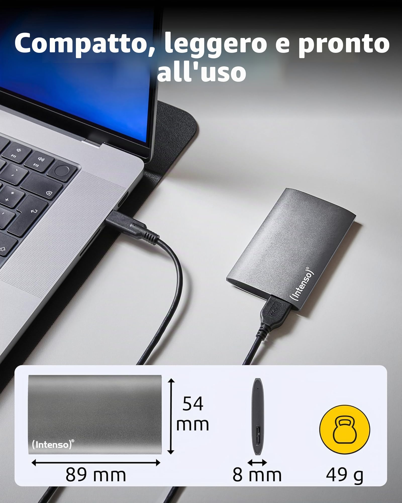 Intenso SSD esterno Premium, 2 TB Portable Solid State Drive, fino a 320 MB/s