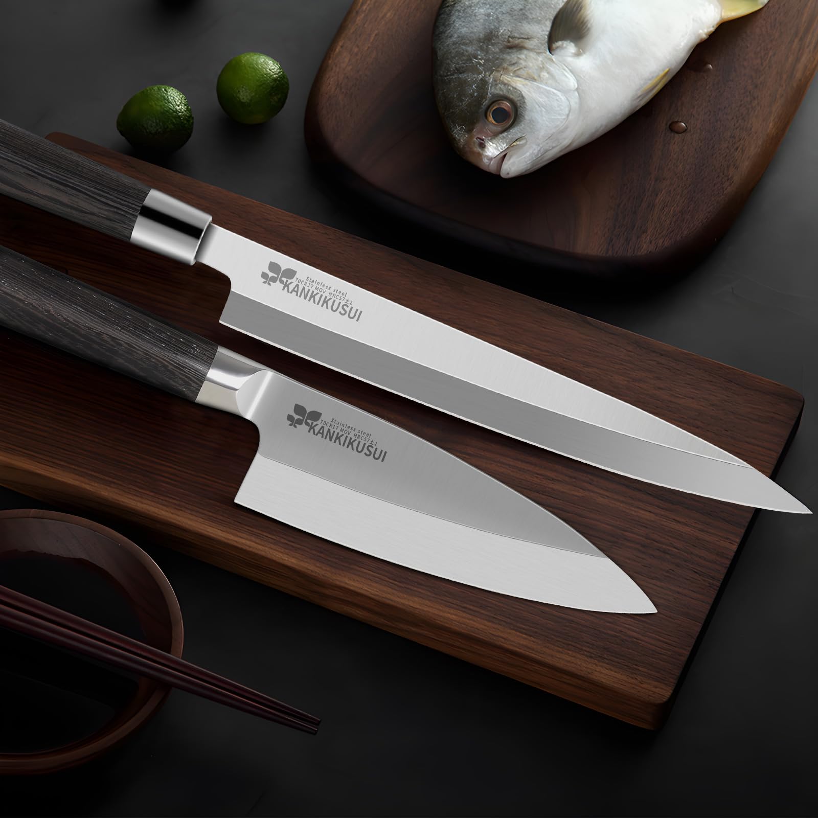 Amazon.com: KANKIKUSUI Japanese Deba Knife 7 inches, HC70cr17mov 