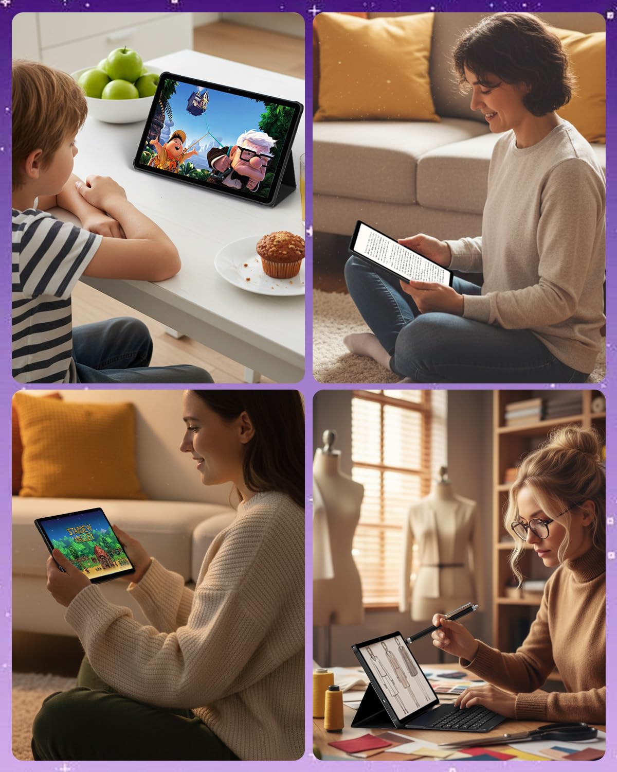 Android 16 Tablet 11 Zoll, 36GB RAM 512GB ROM/1TB TF, Dual SIM 4G LTE Tablet mit Tastatur, 90Hz HD IPS Display, Octa Core, Widevine L1,WLAN, GPS, Tablets mit Hülle/Kopfhörer/Touch-Stift/Maus