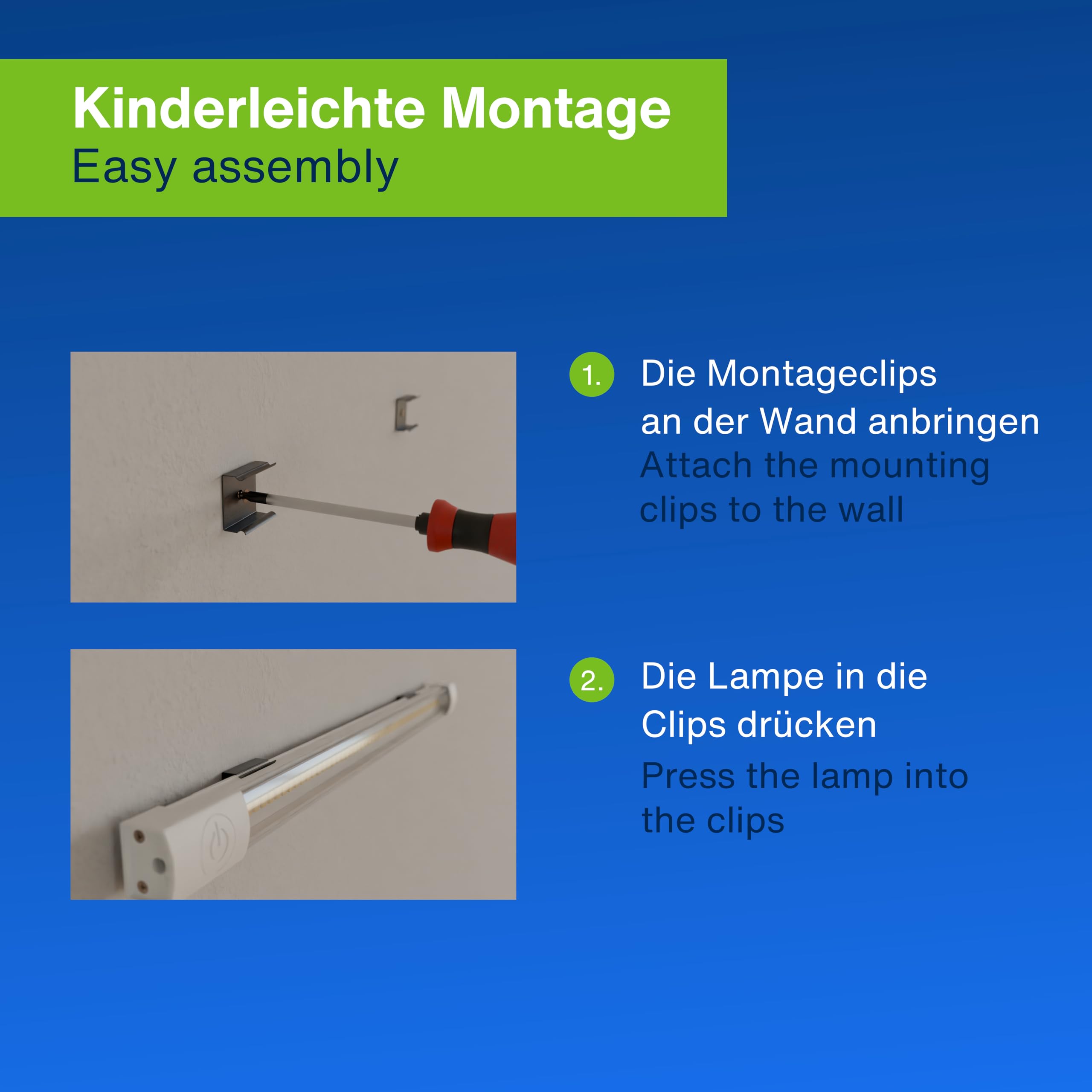 REV - LED Unterbauleuchte XS mit Sensor, 25.000h, Lampe 15W, 1800lm, 1000 x 20 x 15 mm, silber