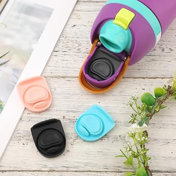 4pcs Replacement Stopper Compatible with Owala FreeSip 24oz 32oz | Water Bottle Top Lid Gasket for Owala 19/24/32/40oz Seal Cap Mouth Stopper Part Silicone Plug Accessories BPA-Free (4 Colors)