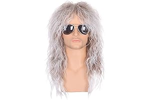 Morvally Men's 80s Style Metalhead Wigs for Rockstars and Hair Bands