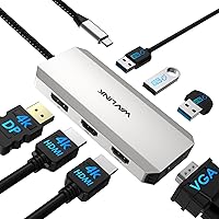 WAVLINK Docking station USB C Quad Monitor, docking station HDMI con doppia porta HDMI