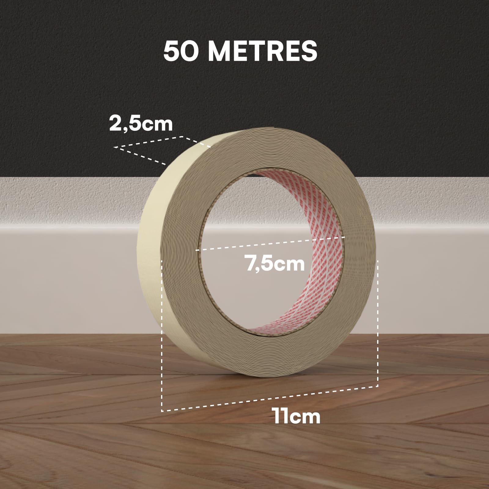 DNK TRADE Paper Tape, 12 Rolls of Painters Tape 25mm x 50m - Image 3