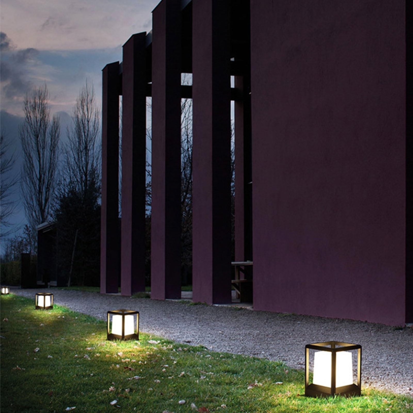 Moderna lampada a colonna per esterni, semplice, IP65, impermeabile, in alluminio, per giardino, patio, recinzione, superficie piatta, decorazione per lanterna stradale (dimensioni: