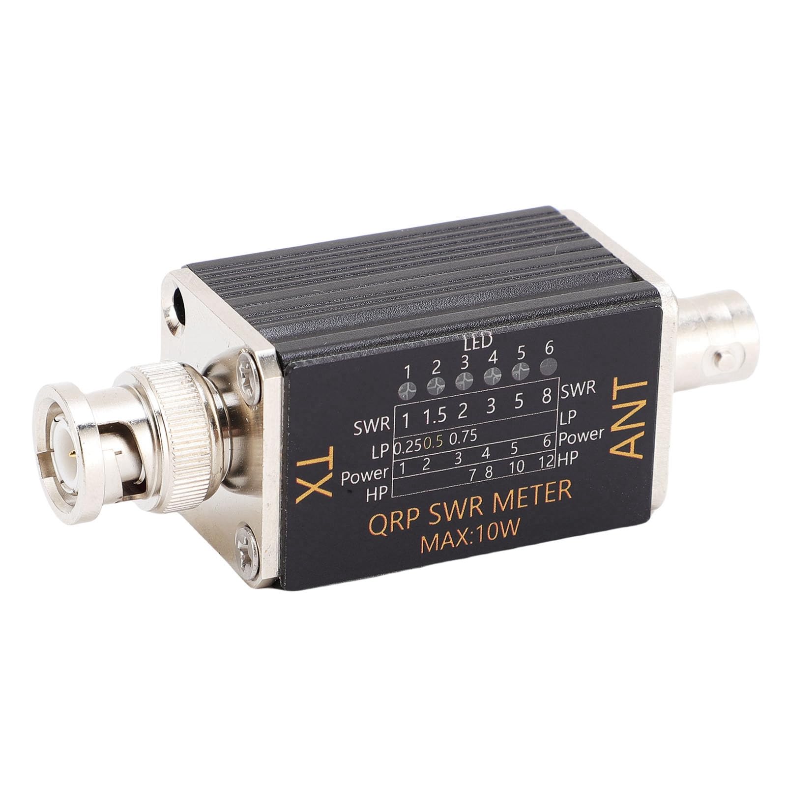 Generic Miernik SWR Przenośny Wskaźnik LED 1-30 MHz 10 W Interfejs BNC dla Entuzjastów Radia Stop Aluminium