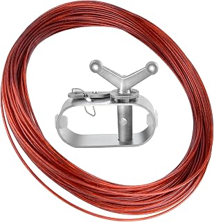PLULON 130FT Swimming Pool Cover Winch Swimming Pool Cover Cable for Winter Safe Above Ground Swimming Pool Cover