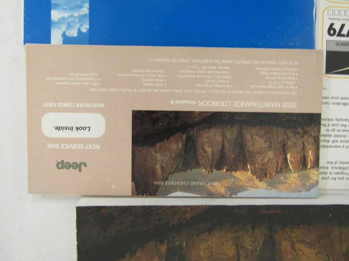 Back cover of the 2006 Maintenance Logbook showing service schedule