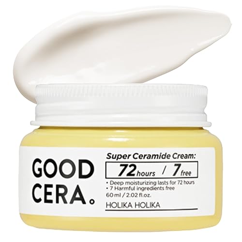 HOLIKA HOLIKA Good Cera Super Ceramide Cream | Crema facial calmante e hidratante para la piel | Crema de ceramida hidratante coreana para la cara |