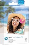Papier photo autocollant Zink HP Sprocket 3.5 x 4.25” (50 paquets) compatible avec l'imprimante photo HP Sprocket 3x4