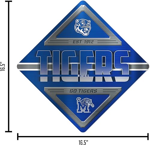 Miniatura 112 de Rico Industries NCAA - Letrero de metal estándar de 16.5 x 16.5 pulgadas, decoración del hogar, dormitorio, oficina, cueva de hombre