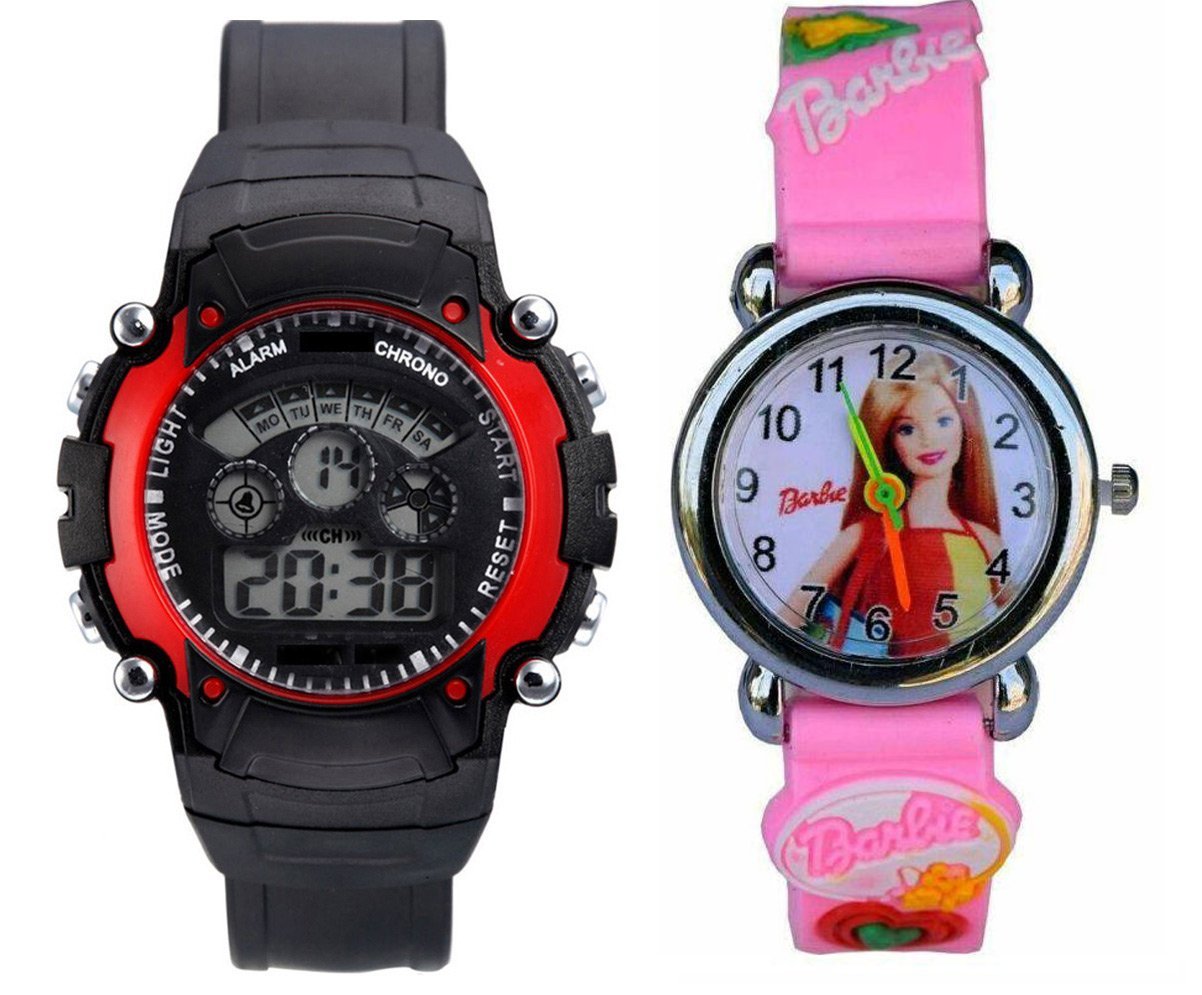 S S TRADERS_Barbie Pink Analog Watch and Seven Colors Red Watch for Kids-Good Gift for Kids (B01MDPAT5W) Amazon Price History, Amazon Price Tracker