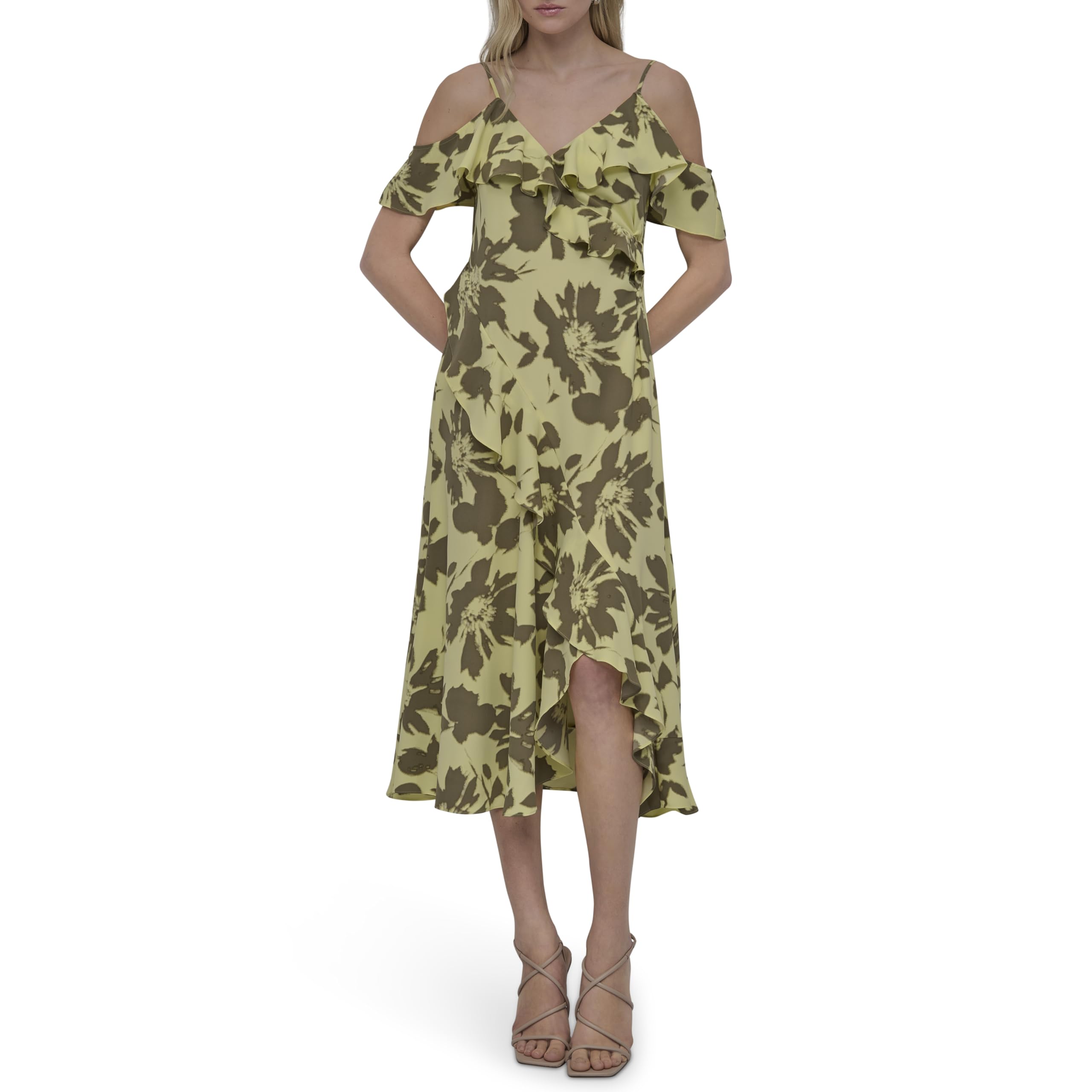 Robe asymétrique DKNY col cache-cœur : sublimez vos courbes sans complexe - 7