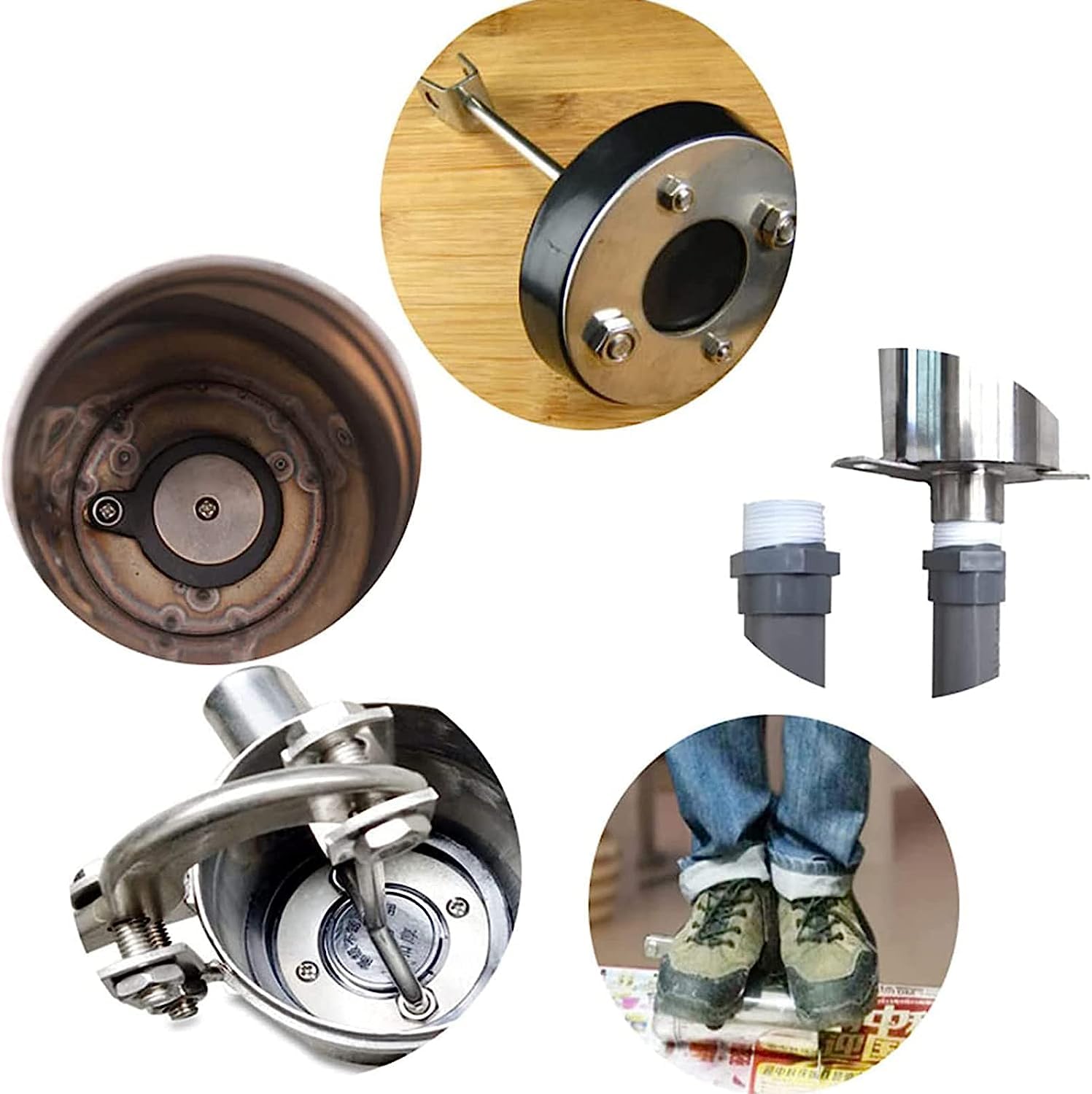 Pompa manuale per pozzi di aspirazione, pompa manuale in acciaio inox per pompare acqua sotterranea in giardini domestici e applicazioni marine, pompa da pozzo a pressione manuale durevole e senza
