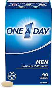 One A Day Multivitamin for Men - Daily Vitamins For Men - Men's Multivitamin With Vitamin A, Vitamin C, Vitamin D and Zinc for Immune Support, Vitamin E, B12, Magnesium, Lycopene Calcium, 90 tablets